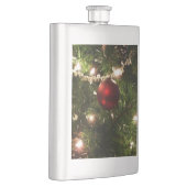 Kerstboom I Vakantie groen en rood Heupfles (Rechts)