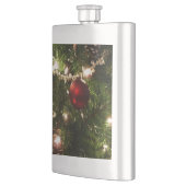 Kerstboom I Vakantie groen en rood Heupfles (Links)