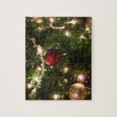 Kerstboom I Vakantie  groen en rood Legpuzzel (Verticaal)
