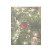 Kerstboom I Vakantie  groen en rood Notitieblok (Linkerzijde)