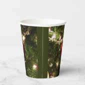 Kerstboom I Vakantie  groen en rood Papieren Bekers (Rechts)