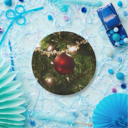 Kerstboom I Vakantie  groen en rood Papieren Bordje (Feest)