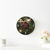 Kerstboom I Vakantie  groen en rood Ronde Klok (Huis)