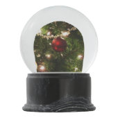 Kerstboom I Vakantie  groen en rood Sneeuwbol (Achterkant)