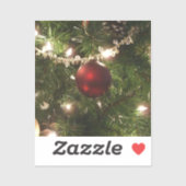 Kerstboom I Vakantie  groen en rood Sticker (Vel)