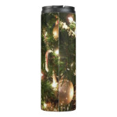 Kerstboom I Vakantie  groen en rood Thermosbeker (Achterkant)