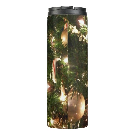 Kerstboom I Vakantie  groen en rood Thermosbeker (Achterkant)