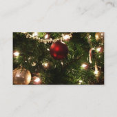 Kerstboom I Vakantie  groen en rood Visitekaartje (Achterkant)