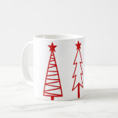 Kerstboom Iconen Koffiemok Kerstmis (Voorkant links)