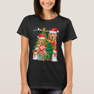 Kerstboom idee voor Vrouwen Kerst Golden Ret T-shirt