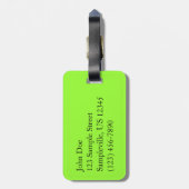 Kerstboom II Vakantie rood en goud Bagagelabel (Achterkant verticaal)