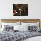 Kerstboom II Vakantie rood en goud Canvas Afdruk (Insitu (Slaapkamer))