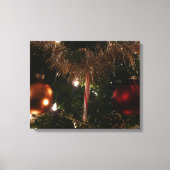 Kerstboom II Vakantie rood en goud Canvas Afdruk (Voorkant)