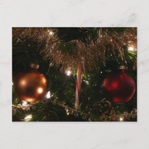 Kerstboom II Vakantie rood en goud Feestdagenkaart