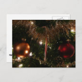 Kerstboom II Vakantie rood en goud Feestdagenkaart (Voorkant / Achterkant)