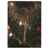 Kerstboom II Vakantie rood en goud Klembord (Achterkant)