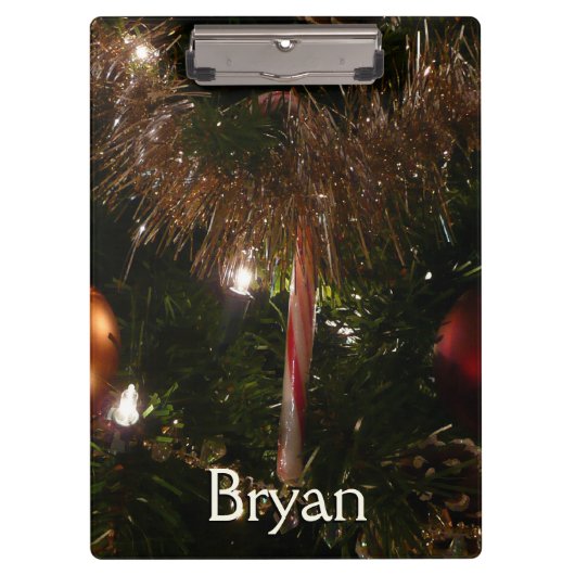 Kerstboom II Vakantie rood en goud Klembord (Voorkant)