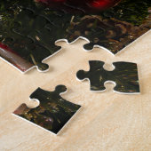 Kerstboom II Vakantie rood en goud Legpuzzel (Zijkant)