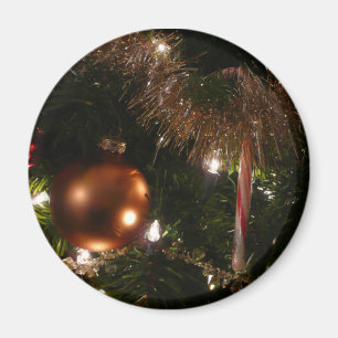 Kerstboom II Vakantie rood en goud Magneet