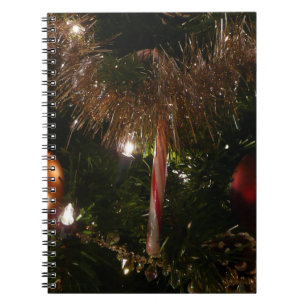Kerstboom II Vakantie rood en goud Notitieboek