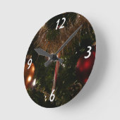 Kerstboom II Vakantie rood en goud Ronde Klok (Hoek)