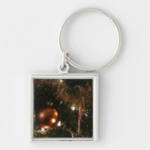 Kerstboom II Vakantie rood en goud Sleutelhanger