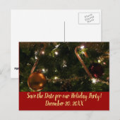 kerstboom III sparen de Datum Aankondigingskaart (Voorkant / Achterkant)