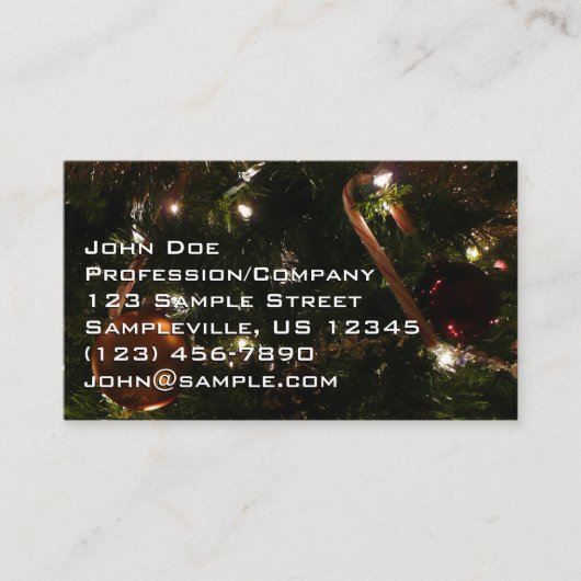 Kerstboom III Vakantiestiek Visitekaartje (Voorkant)