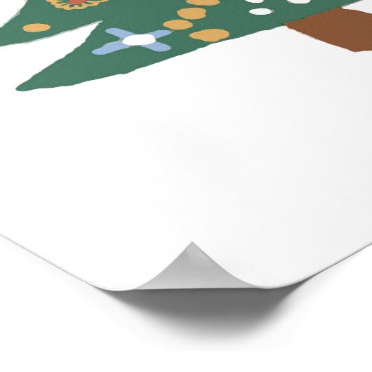 Kerstboom Illustratie Noordse Print (Hoek)