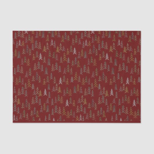 Kerstboom illustratie Waterverf Tissuepapier (Voorkant)