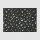 Kerstboom illustratie Waterverf Tissuepapier (Voorkant)