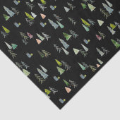 Kerstboom illustratie Waterverf Tissuepapier (Detail)