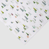 Kerstboom illustratie Waterverf Tissuepapier (Detail)