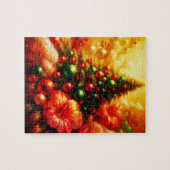 Kerstboom in 1974 stijl versierd legpuzzel (Horizontaal)