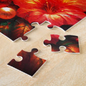 Kerstboom in 1974 stijl versierd legpuzzel (Zijkant)