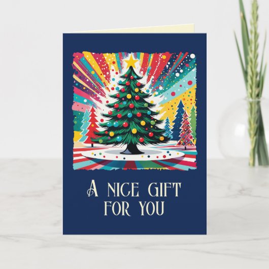Kerstboom in abstracte kunst 39 - Fan Fun Kaart (Voorkant)