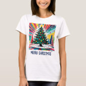 Kerstboom in abstracte kunst 39 - Fan Fun T-shirt (Voorkant)