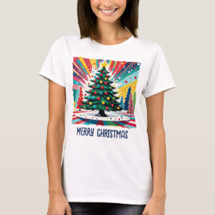 Kerstboom in abstracte kunst 39 - Fan Fun T-shirt