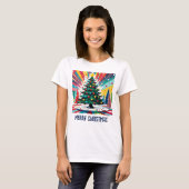 Kerstboom in abstracte kunst 39 - Fan Fun T-shirt (Voorkant volledig)