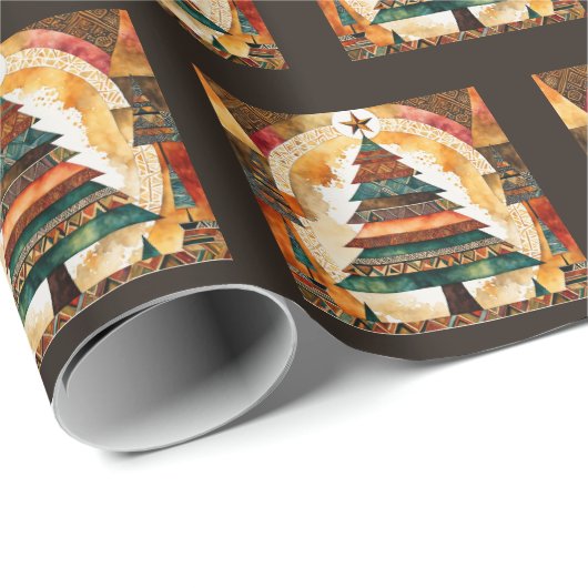 Kerstboom in abstracte kunst 44 - Fan Fun Cadeaupapier (Rol Hoek)