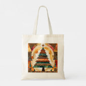 Kerstboom in abstracte kunst 44 - Fan Fun Tote Bag (Achterkant)