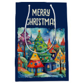 Kerstboom in abstracte kunst 8 - Fan Fun Medium Cadeauzakje (Voorkant)
