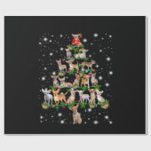 Kerstboom in Chihuahua, bedekt door vlieglicht Cadeaupapier (Vlak)