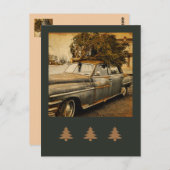  kerstboom in de auto briefkaart (Voorkant / Achterkant)