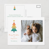 Kerstboom in de schemerfeestdag Postca Briefkaart (Voorkant / Achterkant)