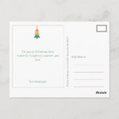 Kerstboom in de schemerfeestdag Postca Briefkaart (Achterkant)