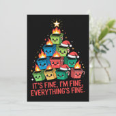 Kerstboom in de vuilcontainer Het is oké Ik maak h Kaart (Staand voorkant)