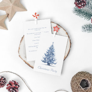Kerstboom in Delfts Blauw aanpasbaar Kaart