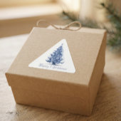 Kerstboom in Delfts Blauw aanpasbaar Sticker