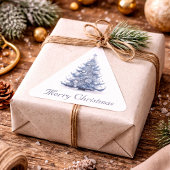 Kerstboom in Delfts Blauw aanpasbaar Sticker